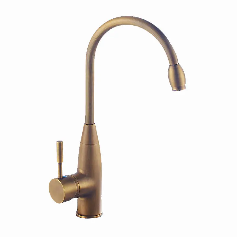 

Antique bronze kitchen faucet single handle single hole kitchen tap 360 degree rotation spout cold and hot water mixer