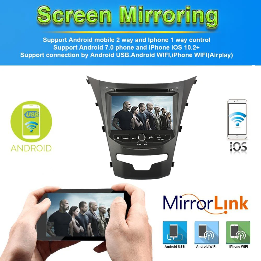 Excellent Android 9.0 Octa Core Car Radio Stereo For SSANGYONG KORANDO/C210/SSANGYONG ACTYON 2013-2019Car GPS Navigation Multimedia Player 1