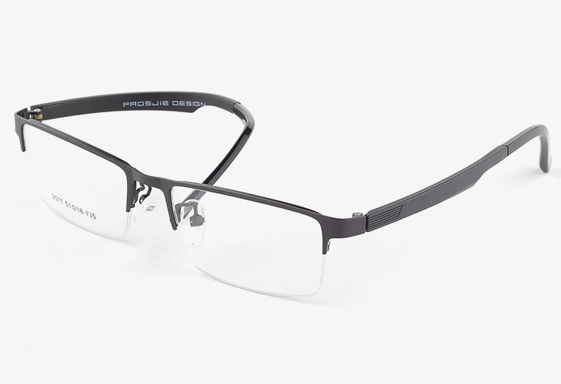 Титан сплав оптическая оправа для очков Для мужчин Сверхлегкий квадратных от близорукости, по рецепту очки мужской металлический половина оправы очки