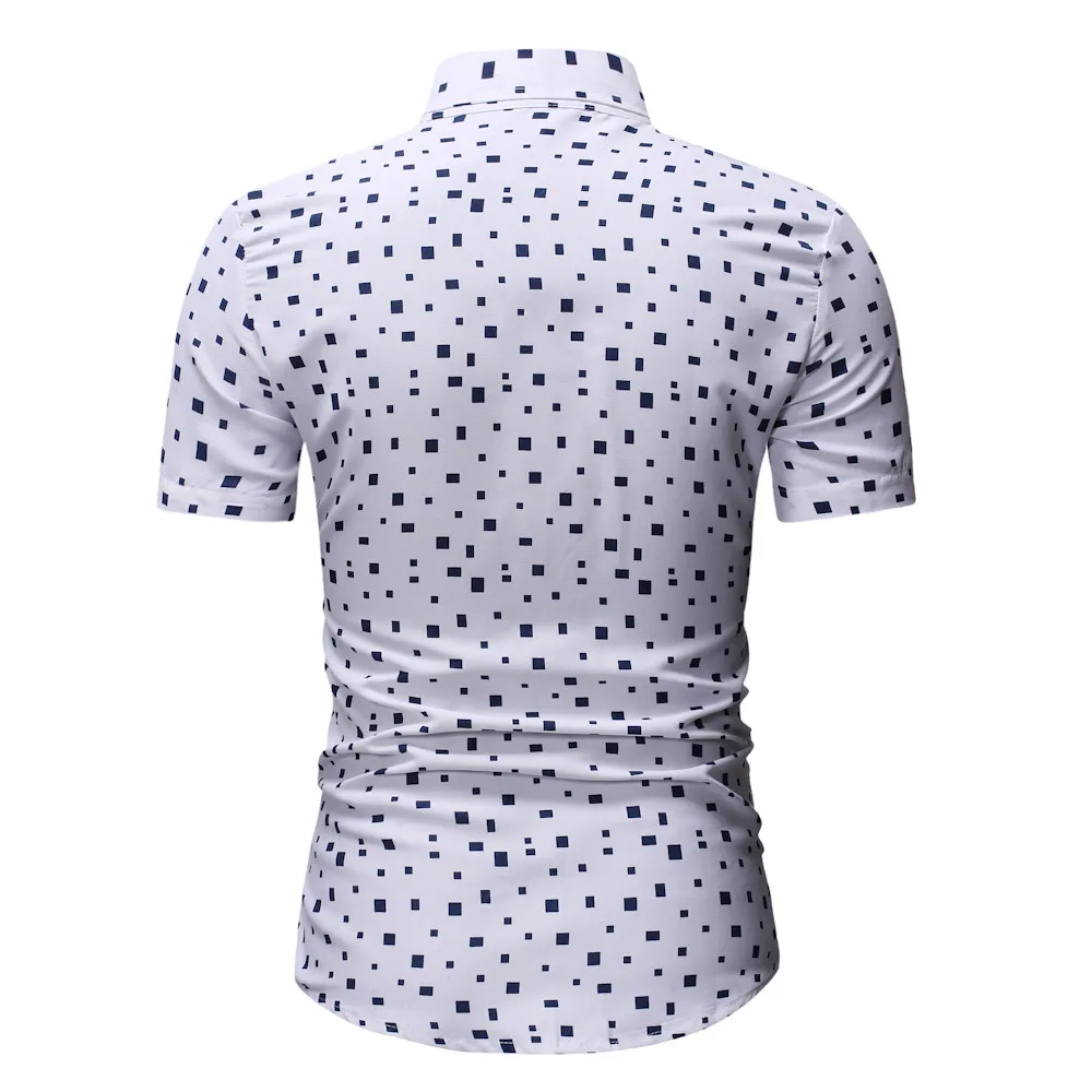ISHOWTIENDA Мужская Новая повседневная модная камуфляжная рубашка с отворотом и принтом, рубашка с коротким рукавом, мужская рубашка, Азиатский Размер 3XL# w1230