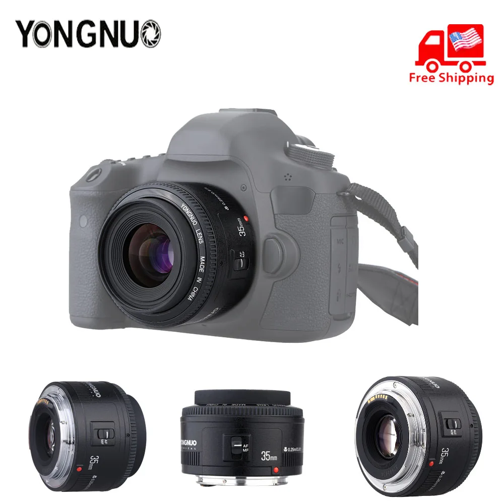 

Original YONGNUO Lens YN50 mm YN50mm F1.8 YN35 mm YN35m F2.0 Camera Lens for Canon Canon EF for Nikon Nikon F DLSR Camera Lens