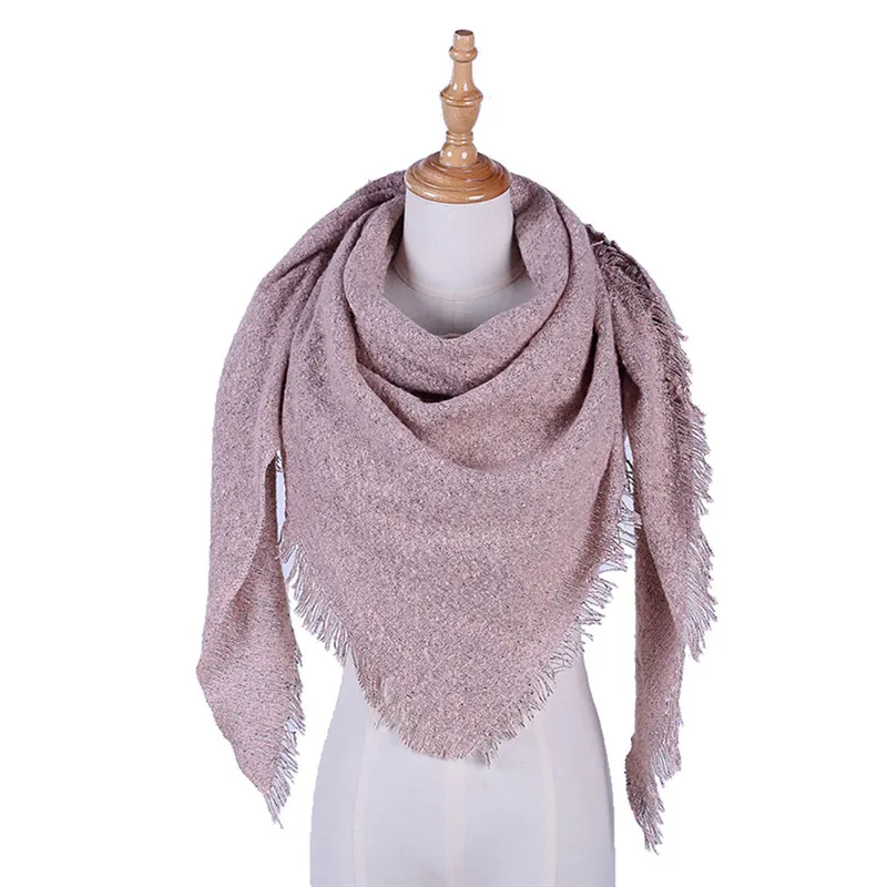  Womens Pashmina Shawl Wrap Scarf Solid Color Cashmere Soft Wrap palatine women's scarves handkerchief hijab scarf 40MA0807