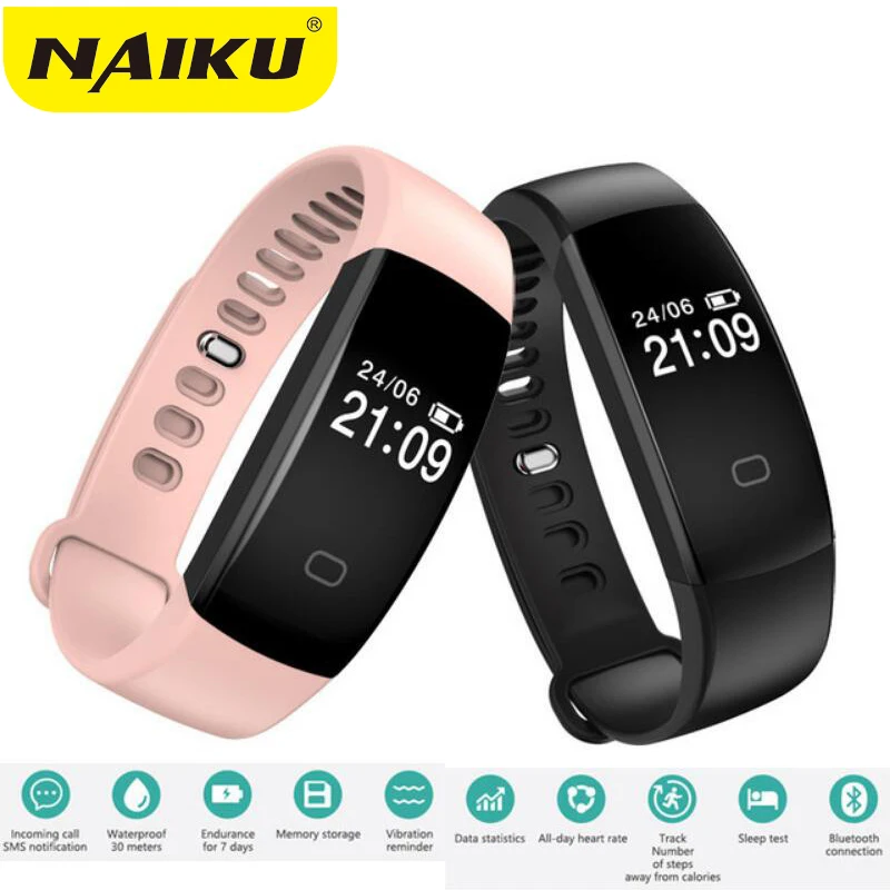 Smart Wristband Heart Rate Monitor IP67 Sport Fitness Bracelet Tracker Smart Bluetooth band For Android IOS PK miband 2 ID107