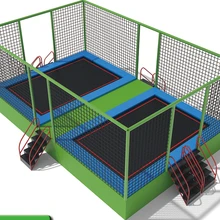 Цена по прейскуранту завода детский крытый батут CE сертифицированный Крытый коммерческий батут парк HZ-LG041