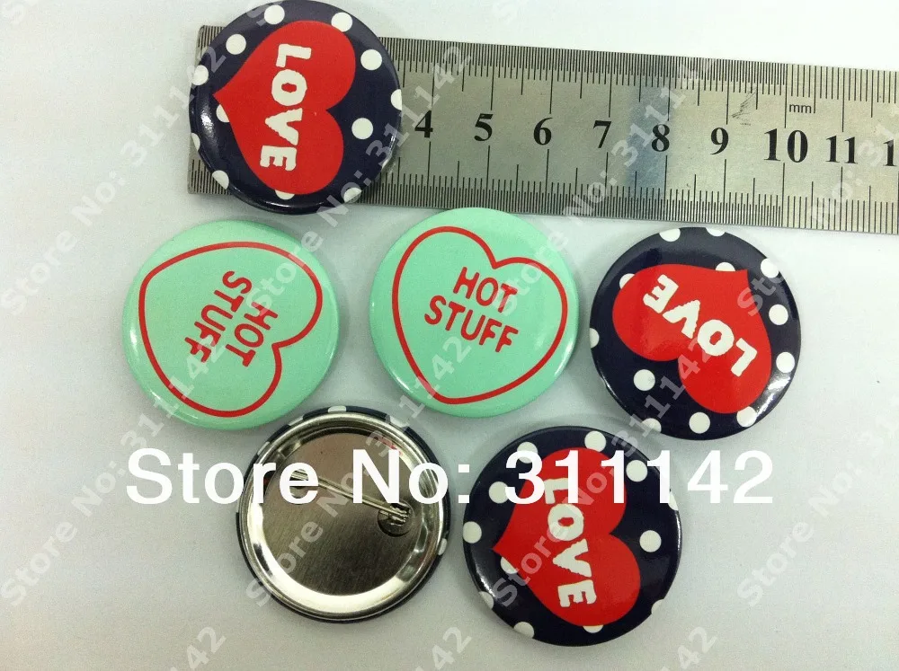 Дешевые трафаретной печати металлический Олово 3.5 см диаметр значок кнопки