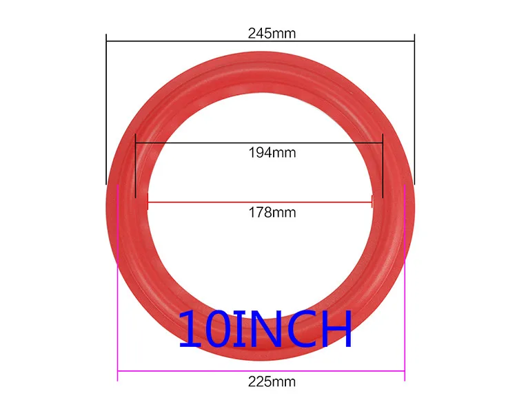 GHXAMP Красный Пенопласт ремонтный объемный подвесной динамик " 6,5" " 10" дюймов сабвуфер динамик НЧ динамик громкий динамик Замена аксессуары 2 шт