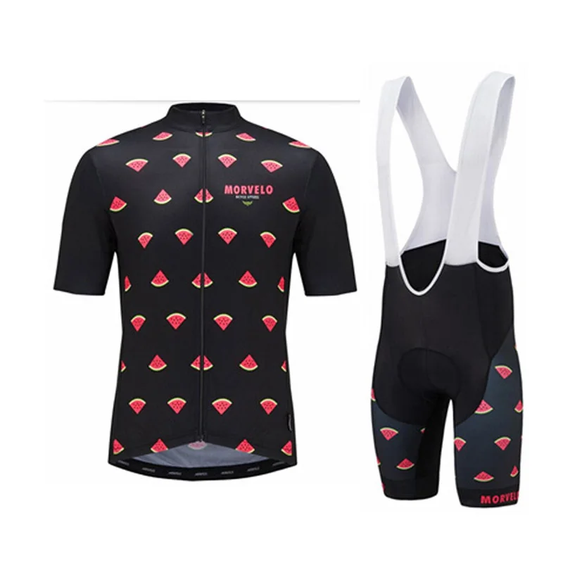 Команда Morvelo велосипедная одежда 3D гелевые прокладки нагрудник шорты трикотажный комплект для велоспорта быстросохнущие Мужские дышащие pro Maillot Culotte K122008 - Цвет: 011