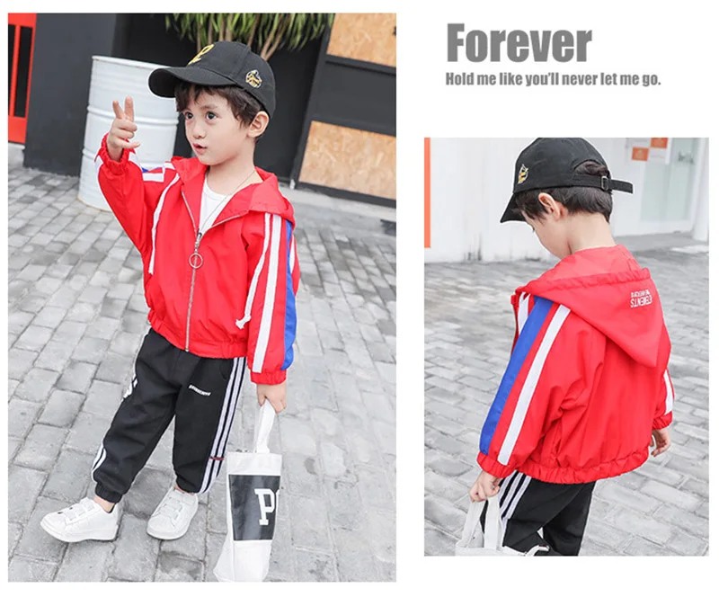  autumn pure color sport jacket for boys children casual hooded windbreaker outwear kids coat children clothing (9)