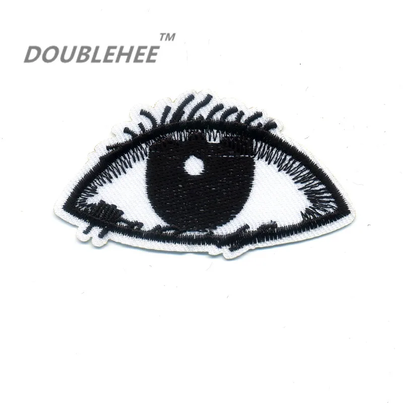 

DOUBLEHEE 7.2cm*4.4cm Embroidered Iron On Patches Eyes Design Embroidery DIY Garments Shoes Bags