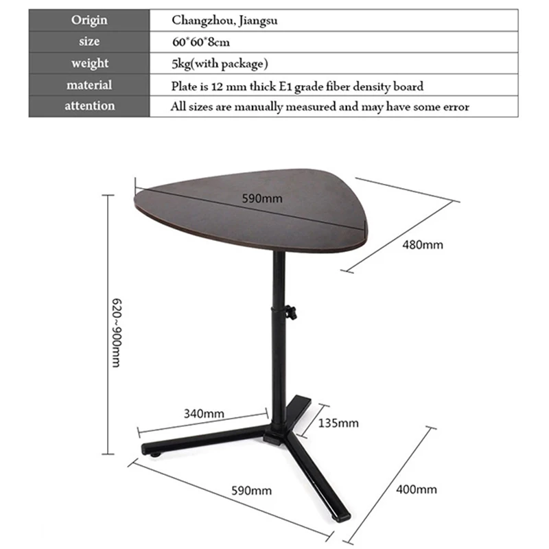 Simple Tea table MDF Coffee table Height adjustable triangle table End Tables fashion Living Room Furniture Simple Tea table MDF Coffee table Height adjustable triangle table End Tables fashion Living Room Furniture