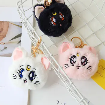 

Cute Plush Toy Sailor Moon Luna Cat Pendant 12cm Soft Stuffed Toys Keychain Birthday Christmas Gift #1243