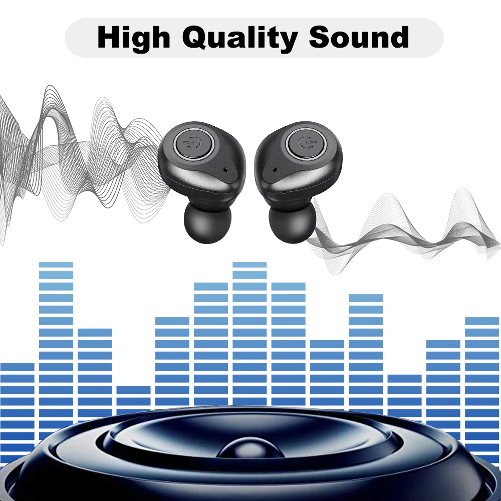 TWS Bluetooth 5 0 наушники беспроводные настоящая Беспроводная стерео гарнитура 3D Hi Fi