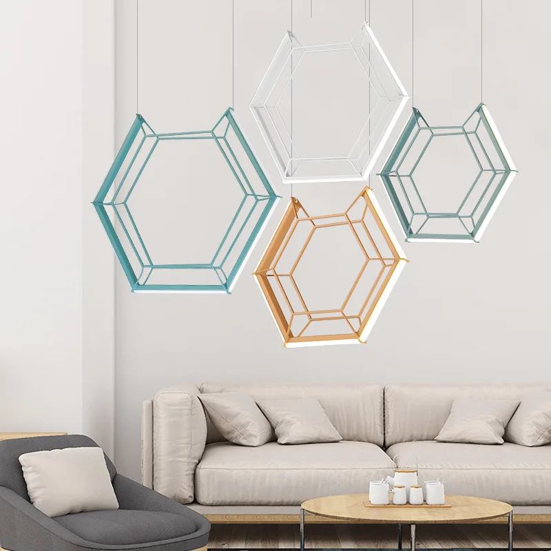 

Post modern Pendant lights Living room Lamps and lanterns Modern simple Nordic Creative Spider web Model Droplight LED Lighting