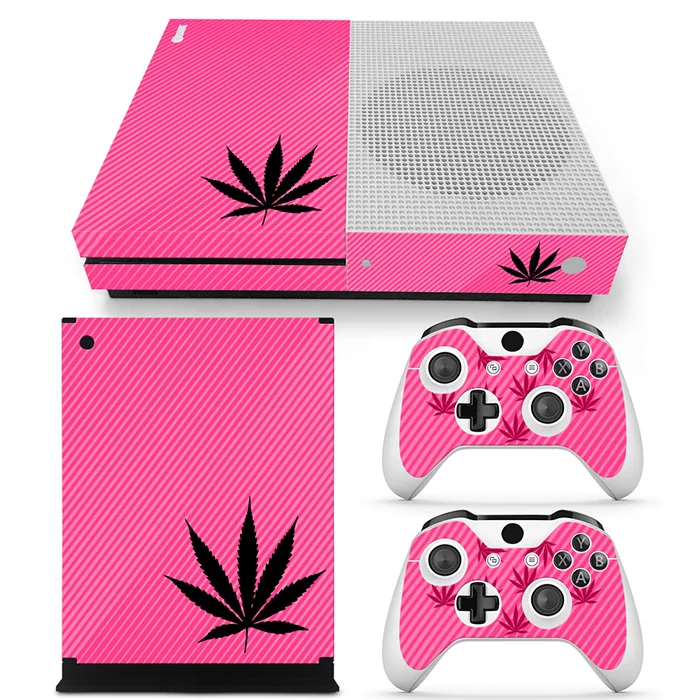 Pink stickers For vinyl skin for XBOX One Slim console + 2pcs