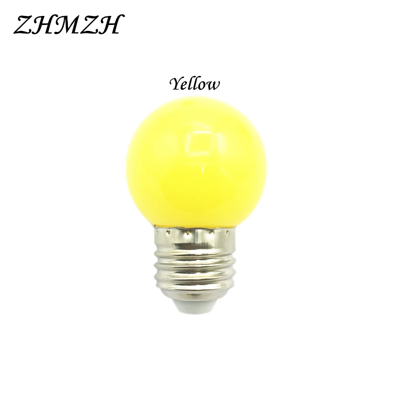 6 шт./лот 220V E27 светодиодный Красочные лампы SMD2835 энергосберегающая лампа для вечерние праздничные украшения 5 светодиодный s Bombillas 7 видов цветов светодиодный свет - Испускаемый цвет: Цвет: желтый