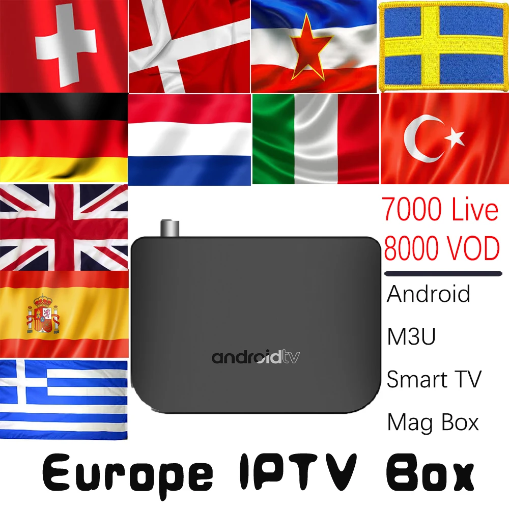 

M8S PLUS DVB-T2/T Android 7.1 TV Box 4K with 7000 Live 8000 VOD Germany UK Spain Italy Turkey Nordic Europe HD IPTV Media Player