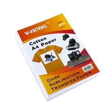 Хлопок горячего тиснения можно стирать при высокой температуре А4 Размер Футболка сублимационная переводная бумага