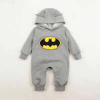 Baby Fleece Batman Hoodies Rompers Overall Kids Clothing Newborn Baby Boys Girls Clothes Romper Roupas De Bebe