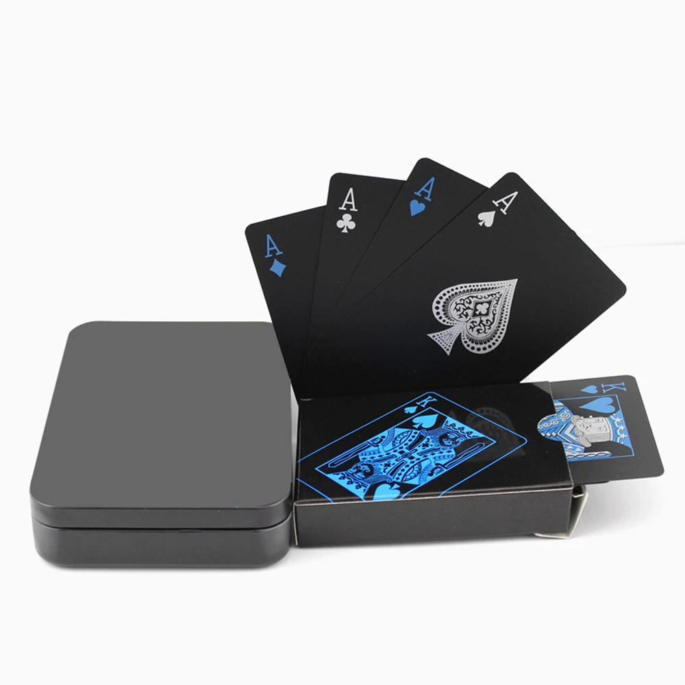 

Creative Playing Cards Waterproof black Poker Collection Black Diamond Poker Card Hot Gift Standard Party Playing Cards with box