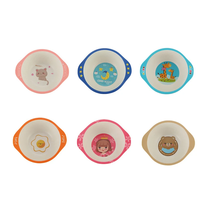 Bamboo fiber cartoon round bowl for child baby healthy environmental bowl kids dinnerware cartoon tableware Bamboo fiber cartoon round bowl for child baby healthy environmental bowl kids dinnerware cartoon tableware