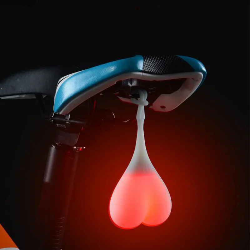 

Cycling Balls Tail Silicone Light Creative Bike Waterproof Night Essential LED Red Warning Lights Bicycle Seat Back Egg Lamp