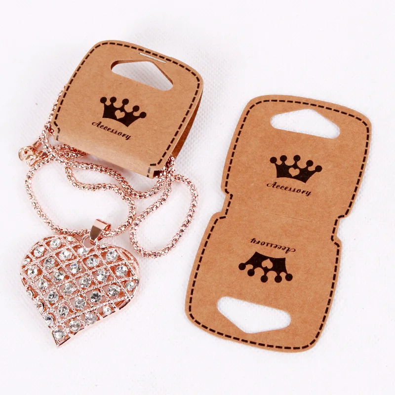 

100PCS Fold Crown Paper Card Jewelry Garment DIY Crafts Cards Price Hang Party Gift Packaging Label Bookmark Luggage Tag