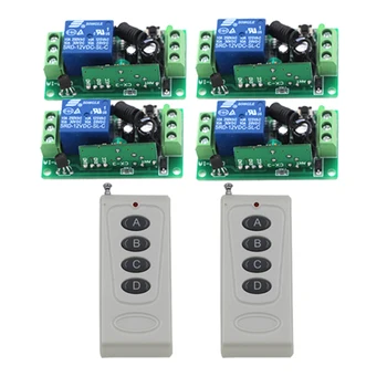 

DC 12V 10A relay wireless RF Remote Control Switch 2 Transmitter+ 4 Receiver SKU: 5383