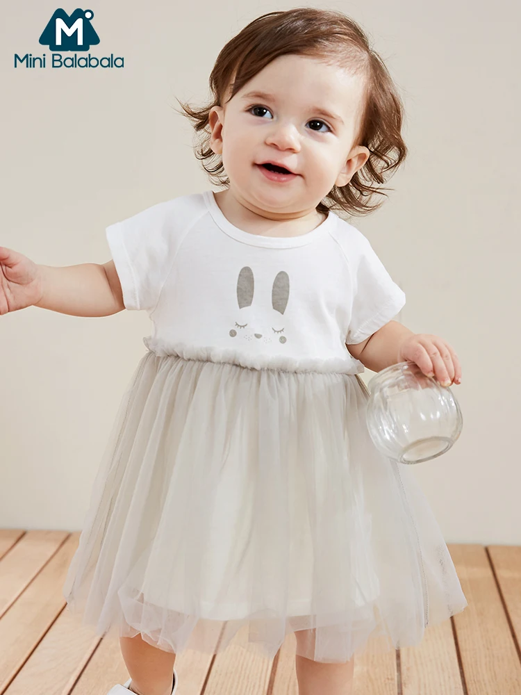 Мини платье balabalaBaby Новинка лета 2019 детское для девочек Сетчатое с короткими