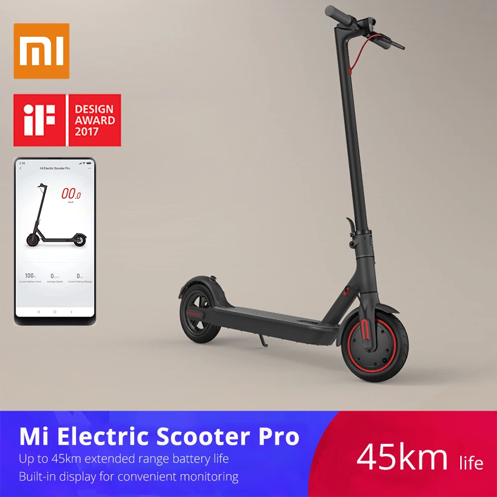 Xiaomi Mijia Smart Электрический скутер Pro Складная Легкая длинная доска скейтборд на ховерборде 45 км