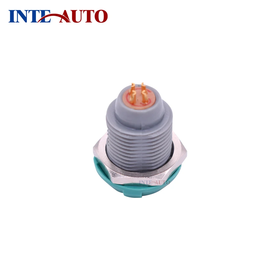 

round plastic push pull medical female connector, 4 pins receptacle PKG.M0.4GL.LG,solder contacts, ROHS approved