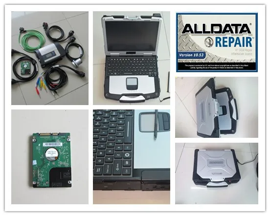  alldata AUTO Repair software v10.53 and 2019.12 mb star c4 with hdd 1tb with laptop cf30 diagnostic