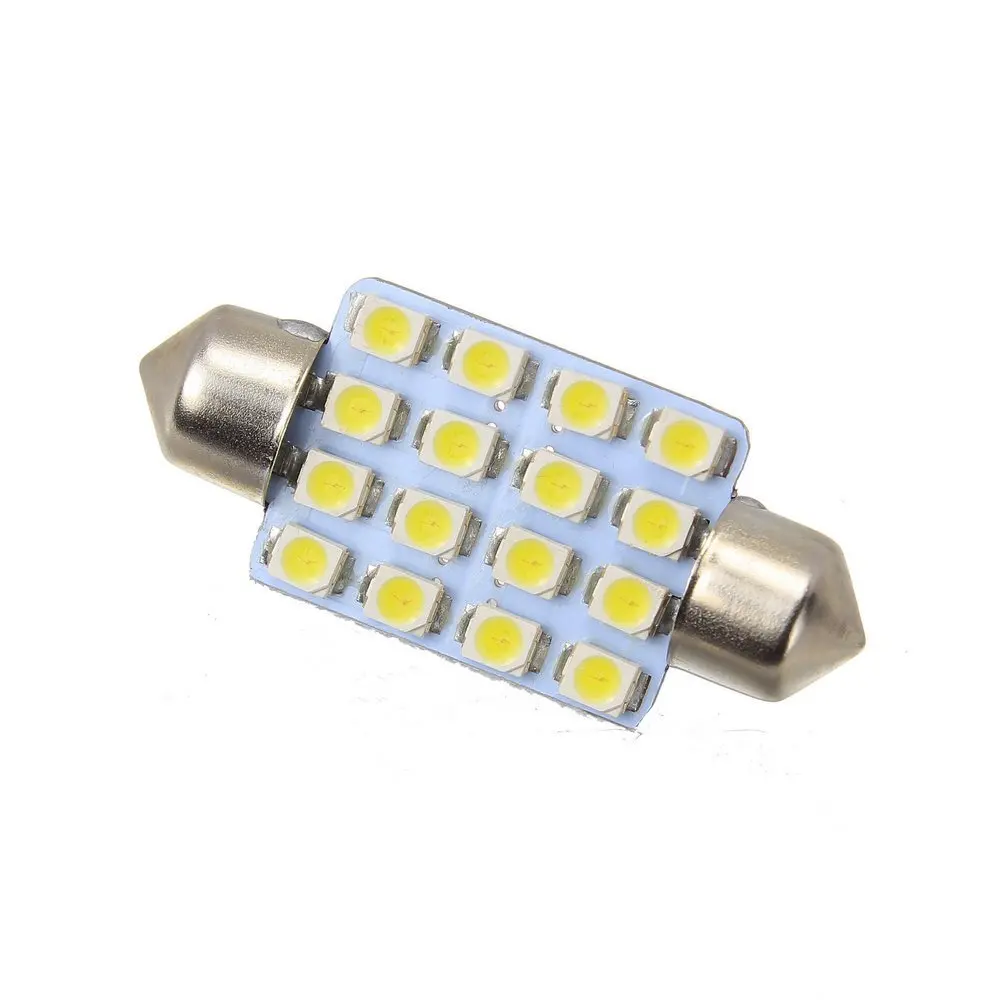50X супер белый 36 мм Festoon 16 SMD 1210 3528 автомобилей светодиодных фар для авто Интерьер