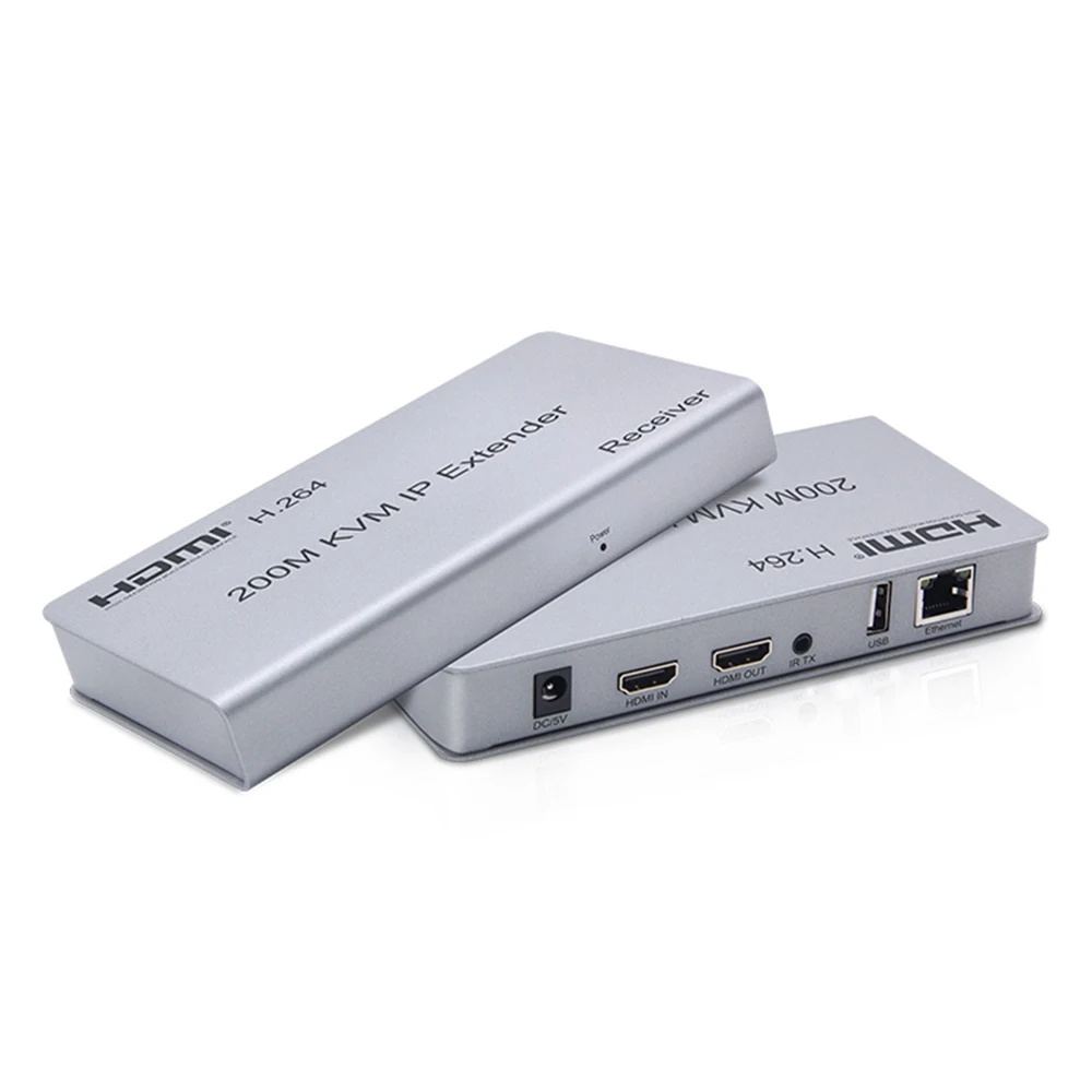 HDMI 200 M IP KVM Extender удлинитель USB поддержка TCP/IP точка одна до нескольких точки и