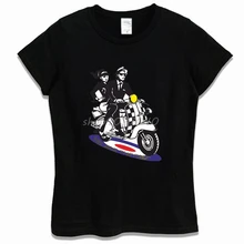 Женская забавная футболка летние хлопковые рубашки Homme ретро британский стиль 1960 s модс СКА одежда скутер регги футболка хип-хоп