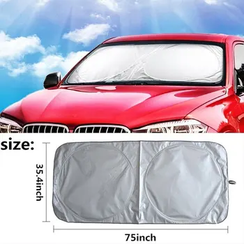 

Vehemo Front Window for Windshield Car SunShade Auto Sun Visor SunShade Vehicle Block Cover Protector SUV Foldable