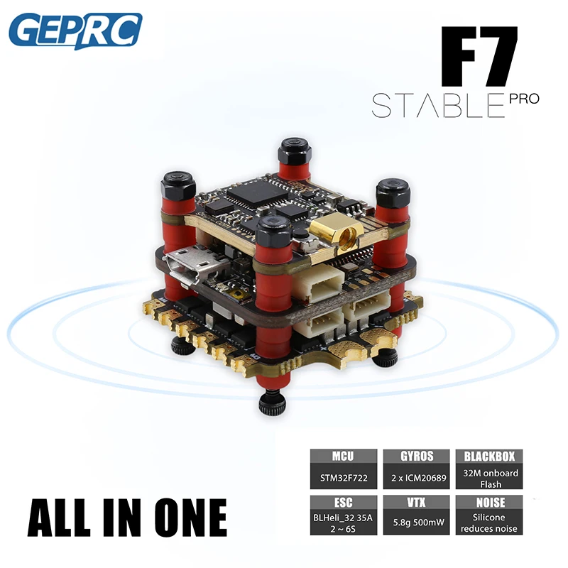 

GEPRC STABLE PRO F7 DUAL BL32 35A ESC Flight Tower All in one 2-6S FC Flight Controller For RC Racing Drone