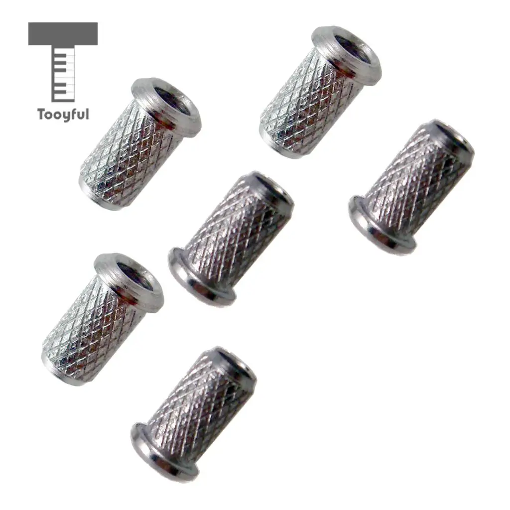 Tooyful 6pcs/set Guitar String Thru Body Ferrules Bushing Set for Electric Guitar Parts Accessories