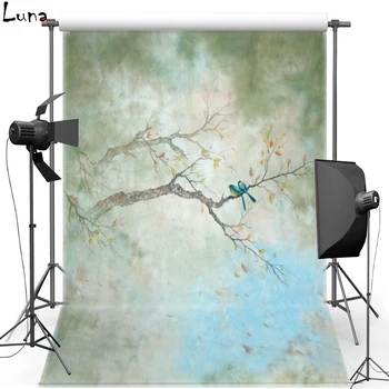 

DAWNKNOW New Fabric Polyester Photography Background For Wedding Flower Bird Vinyl Background For Children Photo Studio S441