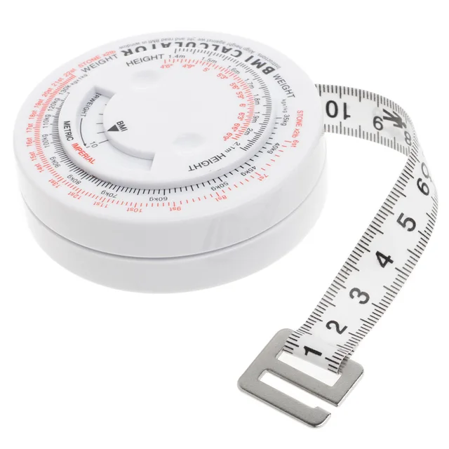 bmi body mass index retractable tape 150cm measure calculator diet measure for weight loss
