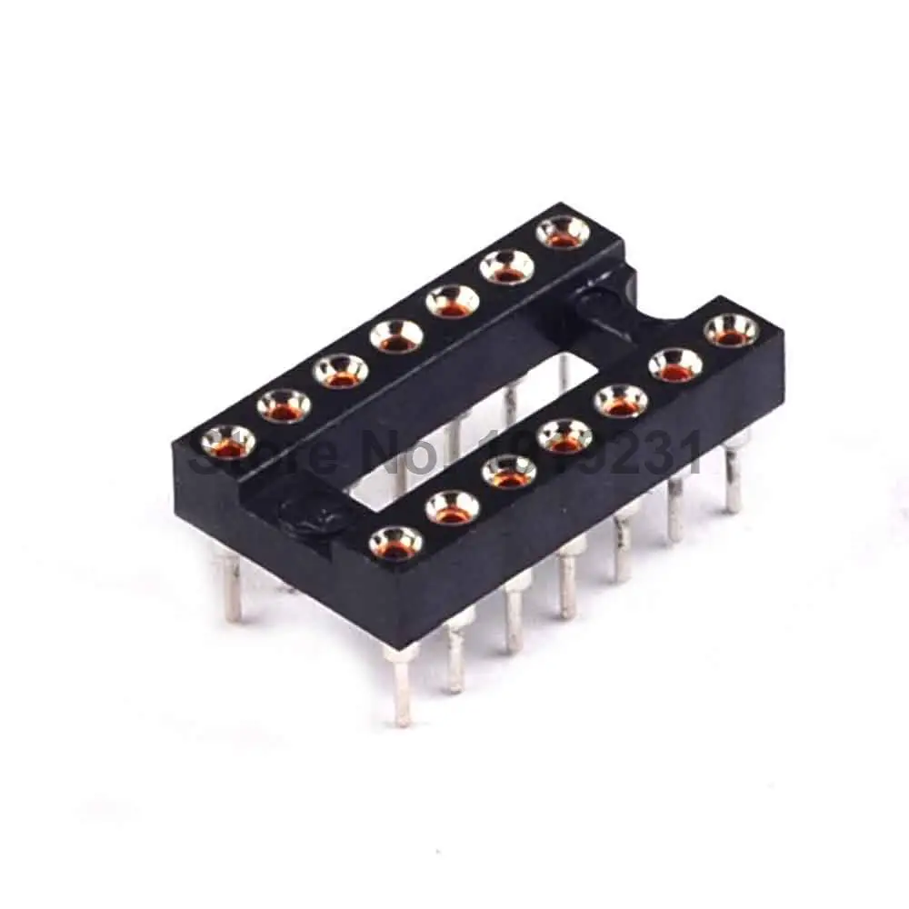 20PCS 14Pin DIP IC Sockets Adaptor Solder Type 14P Round Hole Socket
