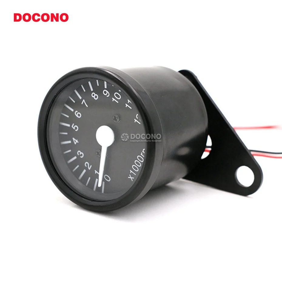 

DOCONO Universal Motorcycle 12V LED Digital Backlight 12K RPM Gauges Cluster Speedometer Tachometer Odometer Instrument Assembly