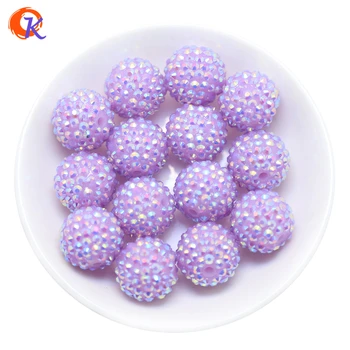 

R35 Cordial Design 20MM 100Pcs/Lot Light Purple Chunky Resin Rhinestone Beads Chunky Beads For Necklace Making CDWB-516024