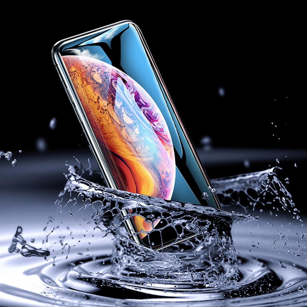 

KISSCASE Thin Full Protection Glass for iPhone X XS Max XR Glass Film Screen Protector for iPhone 8 7 7 Plus 8 Plus 5 5S SE