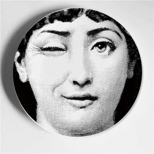 Rosenthal Piero fornasetti таблички черный/белый иллюстрации висит блюда по производству образцов/дома/отеля Декор Кавальери уход за кожей лица керамические изделия - Цвет: 33