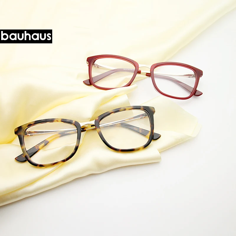 Bauhaus Высококачественная оправа для очков по рецепту Женские винтажные ацетатные