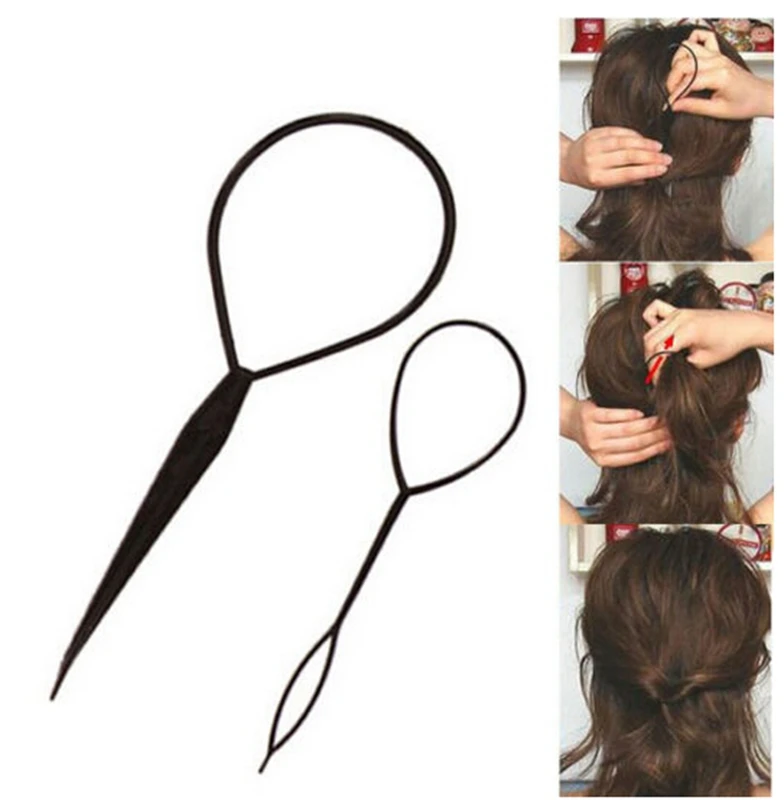 Set of 2 Pcs Tail Hair Braid Ponytail Maker Styling Tool  Hair Kit (3)