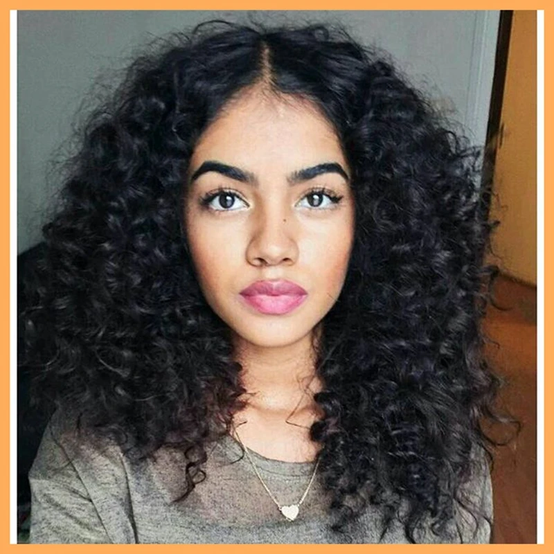 2017 Pretty Hair Lace Front Wigs With Middle Part Short Black Wig 2017 Pretty Hair Lace Front Wigs With Middle Part Short Black Wig For Women Curly Synthetic In Stock On Aliexpress Alibaba