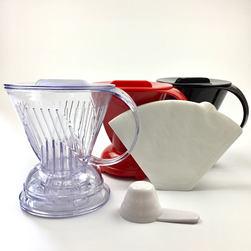 

500ML Coffee Filter Cup and 40PCS Paper Filter Set Espresso V60 Dripper Creative Clever Cup Filter Paper Coffee Pot Drip Tools