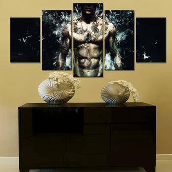 

Modular Canvas HD Prints Pictures Home Decor 5 Pieces Animal Tattoos Paintings Artistic Posters Living Room Wall Art Framework