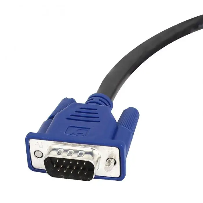 С DVI на VGA кабель DVI-I с двумя звеньями 24+ 5 к VGA Мужской M/M видео кабель HSJ-19